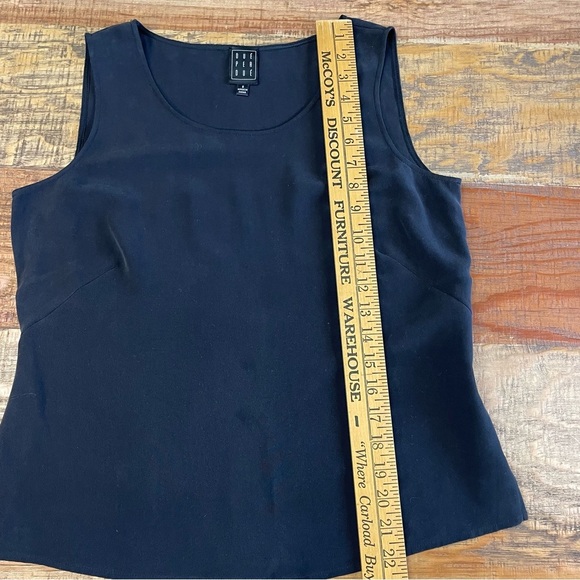 Due Per Due Black Tank Top Sleeveless Silk 8 layer business - Picture 6 of 9